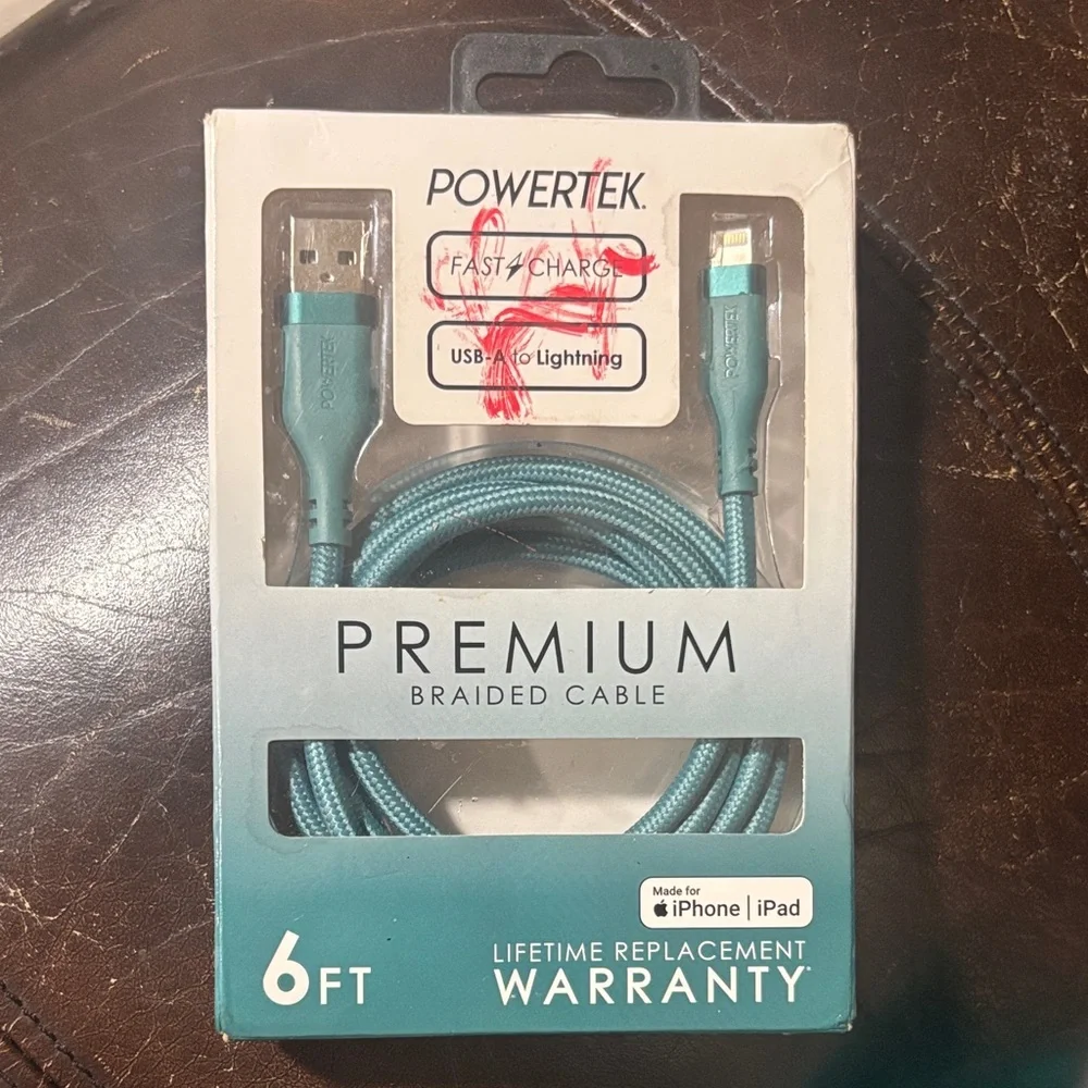 Premium Braided Lightning Cable - Teal- Fast⚡️Charge A to Lightning